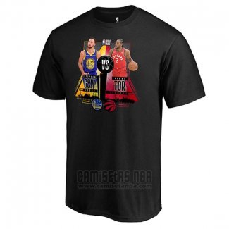 Camiseta Manga Corta Golden State Warriors vs. Toronto Raptors NBA Finals 2019 Negro