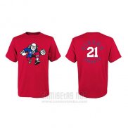 Camiseta Manga Corta Joel Embiid Philadelphia 76ers Rojo3