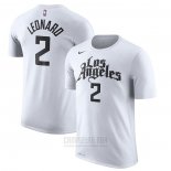 Camiseta Manga Corta Kawhi Leonard Los Angeles Clippers Blanco 2019-20 Ciudad