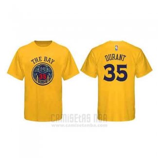 Camiseta Manga Corta Kevin Durant Golden State Warriors Amarillo Ciudad