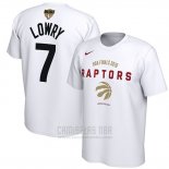 Camiseta Manga Corta Kyle Lowry Toronto Raptors NBA Finals 2019 Blanco
