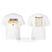 Camiseta Manga Corta Los Angeles Lakers Kobe Bayant Blanco Legend Forever