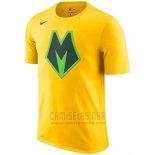 Camiseta Manga Corta Milwaukee Bucks Amarillo Ciudad