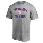 Camiseta Manga Corta Philadelphia 76ers Gris3