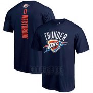 Camiseta Manga Corta Russell Westbrook Oklahoma City Thunder Azul Marino4