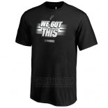 Camiseta Manga Corta San Antonio Spurs Negro 2019 NBA Playoffs