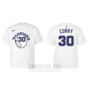 Camiseta Manga Corta Stephen Curry Golden State Warriors Blanco3