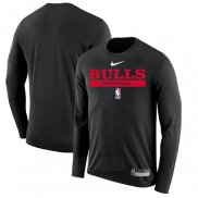 Camiseta Manga Larga Chicago Bulls Practice Performance 2022-23 Negro