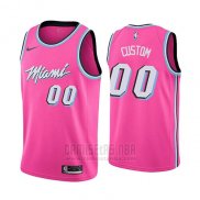 Camiseta Miami Heat Earned 2018-19 Rosa Personalizada