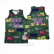 Camiseta Milwaukee Bucks Allen Iverson #34 Mitchell & Ness 2000-01 Verde