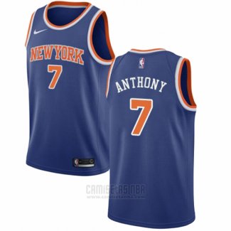 Camiseta New York Knicks Carmelo Anthony #7 Icon Azul