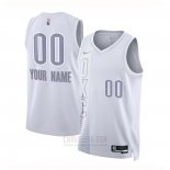 Camiseta Oklahoma City Thunder Personalizada Ciudad 2021-22 Blanco
