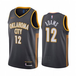 Camiseta Oklahoma City Thunder Steven Adams #12 Ciudad Negro