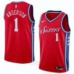 Camiseta Philadelphia 76ers Justin Anderson #1 Statement 2018 Rojo