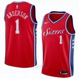 Camiseta Philadelphia 76ers Justin Anderson #1 Statement 2018 Rojo