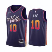 Camiseta Phoenix Suns Damion Lee #10 Ciudad 2023-24 Violeta