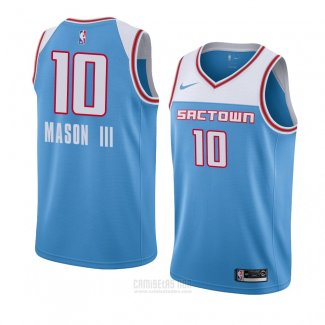 Camiseta Sacramento Kings Frank Mason III #10 Ciudad 2018-19 Azul