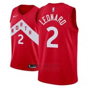 Camiseta Toronto Raptors Kawhi Leonard #2 Earned 2018-19 Rojo