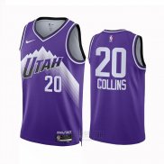 Camiseta Utah Jazz John Collins #20 Ciudad 2023-24 Violeta