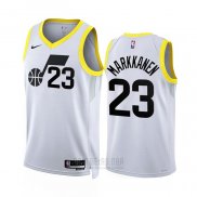 Camiseta Utah Jazz Lauri Markkanen #23 Association 2022-23 Blanco