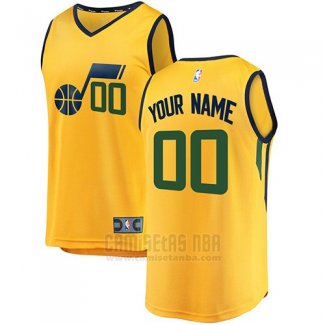 Camiseta Utah Jazz Nike Personalizada 17-18 Amarillo