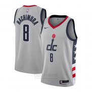 Camiseta Washington Wizards Rui Hachimura #8 Ciudad 2020-21 Gris