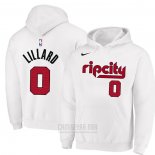 Sudaderas con Capucha Damian Lillard Portland Trail Blazers Blanco 2019-20 Ciudad