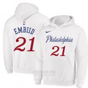 Sudaderas con Capucha Joel Embiid Philadelphia 76ers Blanco 2019-20 Ciudad