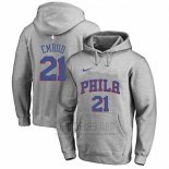 Sudaderas con Capucha Joel Embiid Philadelphia 76ers Gris