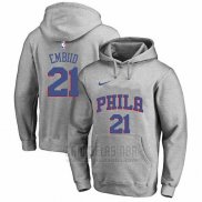 Sudaderas con Capucha Joel Embiid Philadelphia 76ers Gris