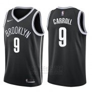 Camiseta Brooklyn Nets Demarre Carroll #9 Icon 2017-18 Negro