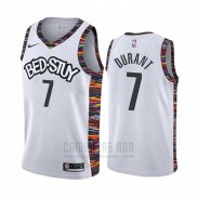 Camiseta Brooklyn Nets Kevin Durant #7 Ciudad 2019-20 Blanco