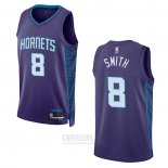 Camiseta Charlotte Hornets Dennis Smith #8 Statement 2022-23 Violeta