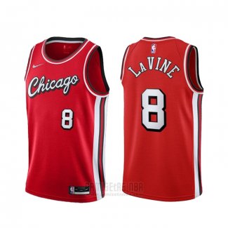 Camiseta Chicago Bulls Zach Lavine #8 Ciudad 2021-22 Rojo