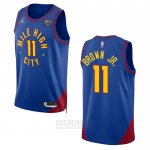 Camiseta Denver Nuggets Bruce Brown JR. #11 Statement 2022-23 Azul