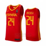 Camiseta Espana Dario Brizuela #24 2019 FIBA Baketball USA Cup Rojo