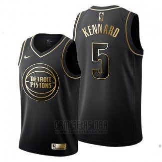 Camiseta Golden Edition Detroit Pistons Luke Kennard #5 Negro