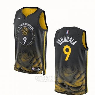 Camiseta Golden State Warriors Andre Iguodala #9 Ciudad 2022-23 Negro