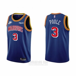 Camiseta Golden State Warriors Jordan Poole #3 75th Anniversary Azul