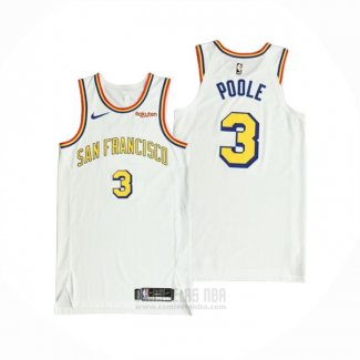 Camiseta Golden State Warriors Jordan Poole #3 Classic Autentico Blanco