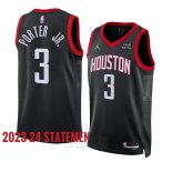 Camiseta Houston Rockets Kevin Porter Jr #3 Statement 2023-24 Negro