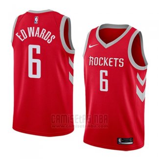 Camiseta Houston Rockets Vincent Edwards #6 Icon 2017-18 Rojo