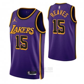 Camiseta Los Angeles Lakers Austin Reaves #15 Statement 2022-23 Violeta