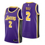 Camiseta Los Angeles Lakers Lonzo Ball #2 Statement 2018 Violeta