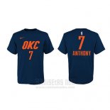 Camiseta Manga Corta Carmelo Anthony Oklahoma City Thunder Azul Marino