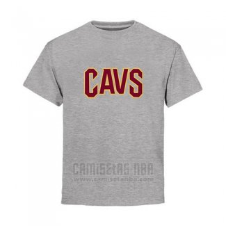 Camiseta Manga Corta Cleveland Cavaliers Gris4