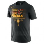 Camiseta Manga Corta Cleveland Cavaliers Negro 2018 Eastern Conference Champions NBA The Finals