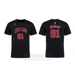 Camiseta Manga Corta Dennis Rodman Chicago Bulls Negro