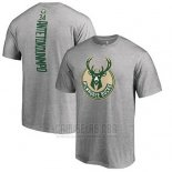 Camiseta Manga Corta Giannis Antetokounmpo Milwaukee Bucks Gris