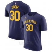 Camiseta Manga Corta Golden State Warriors Stephen Curry Statement 2022-23 Azul